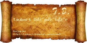 Taubert Dömötör névjegykártya